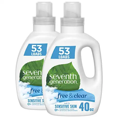 Seventh Generation Concentrated Laundry Detergent, Free & Clear Unscented, (Pack of 2)