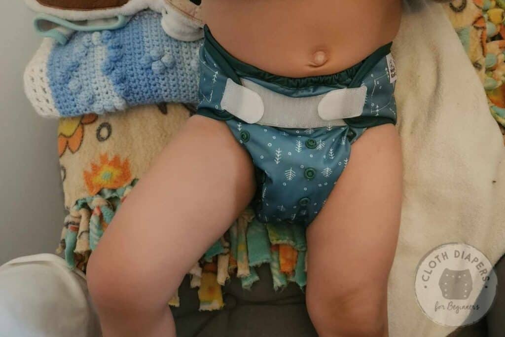 Mama Koala Diaper Cover with a 5-Layer Bamboo Insert.