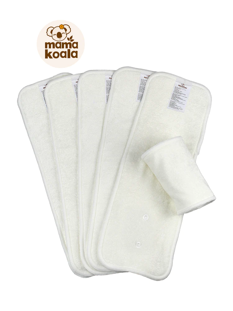 Mama Koala 5-Layer Snap Bamboo Cloth Diaper Inserts