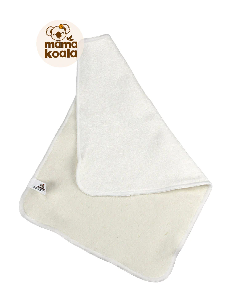 Mama Koala Double Fold 3-Layer Bamboo Hemp Cotton Cloth Diaper Inserts